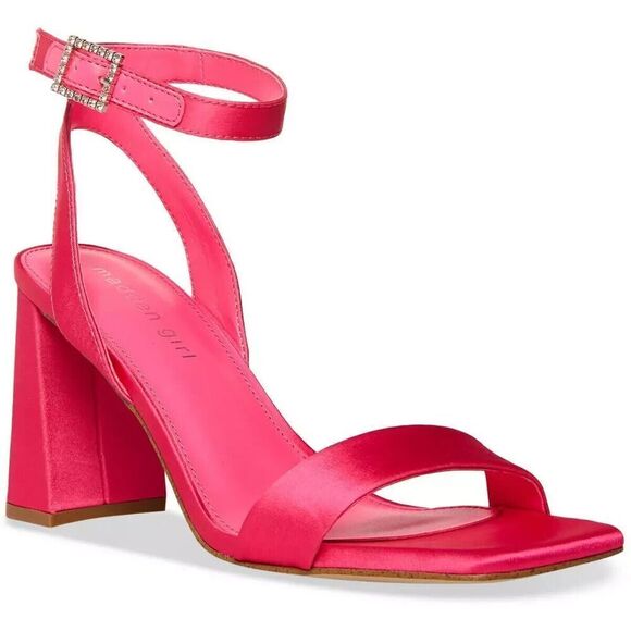 Madden Girl Shoes - Madden Girl Womens Winni Ankle Strap Pink Fushia Dress Sandals Shoes 10 M